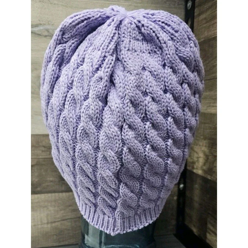 Richardson 138 LAVENDER Women's Cable Knit Beanie SMALL